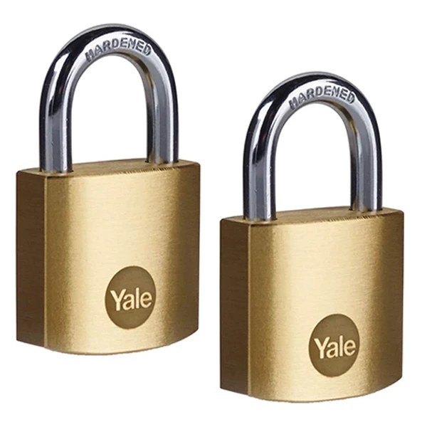 Cadenas Standard Laiton 40 Mm - Yale - Anse Acier Cémenté - Lot De 2 Cadenas S'entrouvrant - 4 Clés 1 Cadenas Standard Laiton 40 Mm - Yale - Anse Acier Cémenté - Lot De 2 Cadenas S'entrouvrant - 4 Clés