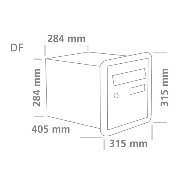 Boîte Aux Lettres Passemur à Encastrer Decayeux Channel - Double Face Gris RAL 7037 2 Boîte Aux Lettres Passemur à Encastrer Decayeux Channel - Double Face Gris RAL 7037 – Image 2