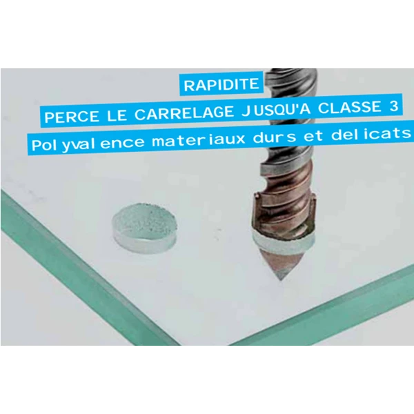 Foret Verre Carrelage Diamètre 3 Mm Longueur 80 Mm Diager 400D03 1 Foret Verre Carrelage Diamètre 3 Mm Longueur 80 Mm Diager 400D03