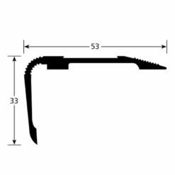 Nez De Marche Adhésif à Bord Sifflet - Alu Incolore Et Bande Noire 8 Nez De Marche Adhésif à Bord Sifflet - Alu Incolore Et Bande Noire -Meilleur Outillage Magasin dimensions nez marche 1