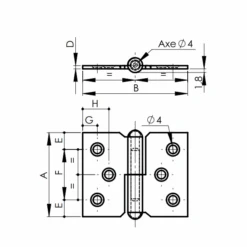 Monin Paumelle De Meuble à Nœud Roulé Pré-percée -Meilleur Outillage Magasin dimensions paumelle monin 2