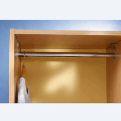 Mottez Barre Penderie Télescopique 68 à 120 Cm Et 1 Crochet Central -Meilleur Outillage Magasin dressing barre extensible 1