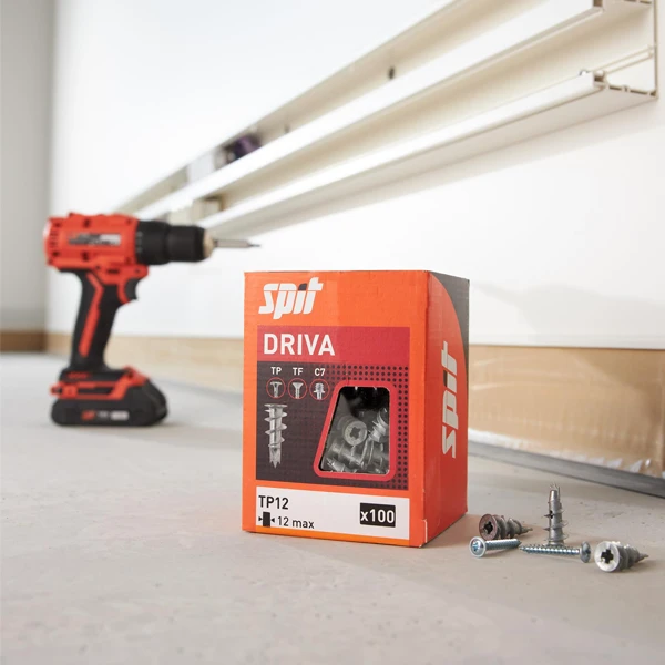 Cheville Autoforeuse Zamak Pour Plâtre Spit Driva TP12 Avec Vis Plate 5 Cheville Autoforeuse Zamak Pour Plâtre Spit Driva TP12 Avec Vis Plate – Image 5