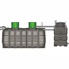 Fosse Septique Polyéthylène ECOROCK-Solution 8 V2 Filière FTE Biorock - Sortie Gravitaire - 8 E.H. 5000 LTR