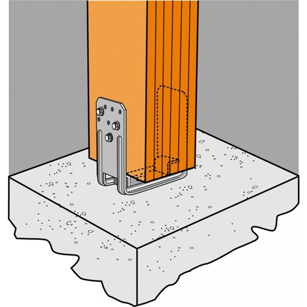 Embase De Poteau En U EMBU 141 X 106 X 70 Mm Simpson-Strong-Tie PU140-B 2 Embase De Poteau En U EMBU 141 X 106 X 70 Mm Simpson-Strong-Tie PU140-B – Image 2