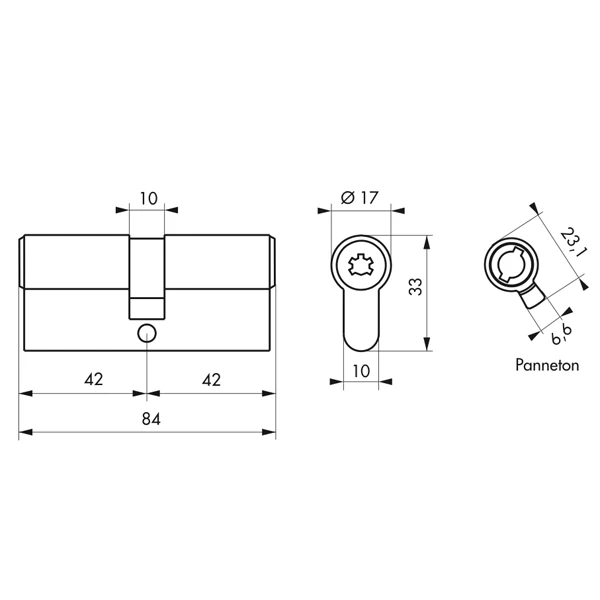 Cylindre Haute Sûreté Thirard Federal 2 - 5 Clés - 42 X 42 Mm 2 Cylindre Haute Sûreté Thirard Federal 2 - 5 Clés - 42 X 42 Mm – Image 2