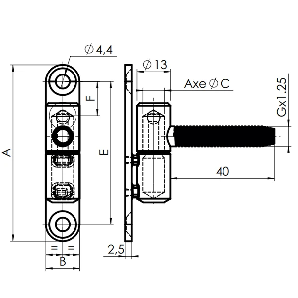 Monin Fiche Paumelle à Visser Pour Porte Et Fenêtre En PVC 3 Monin Fiche Paumelle à Visser Pour Porte Et Fenêtre En PVC – Image 3