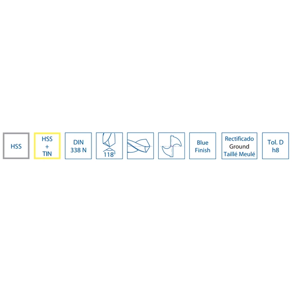 Foret Métaux HSS Laminé Noir DIN338N Diamètre 17 Mm Izar 10490 4 Foret Métaux HSS Laminé Noir DIN338N Diamètre 17 Mm Izar 10490 – Image 4