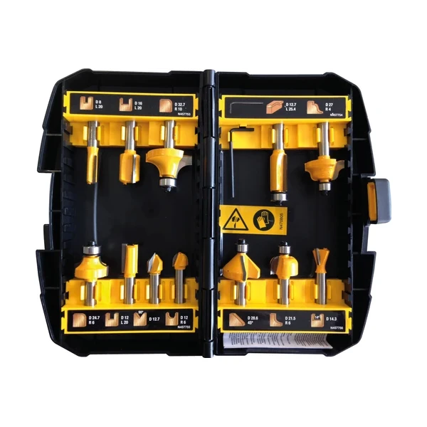 Coffret De 12 Fraises De Défonceuse Dewalt DT90016-QZ Queue De 8 Mm 2 Coffret De 12 Fraises De Défonceuse Dewalt DT90016-QZ Queue De 8 Mm – Image 2