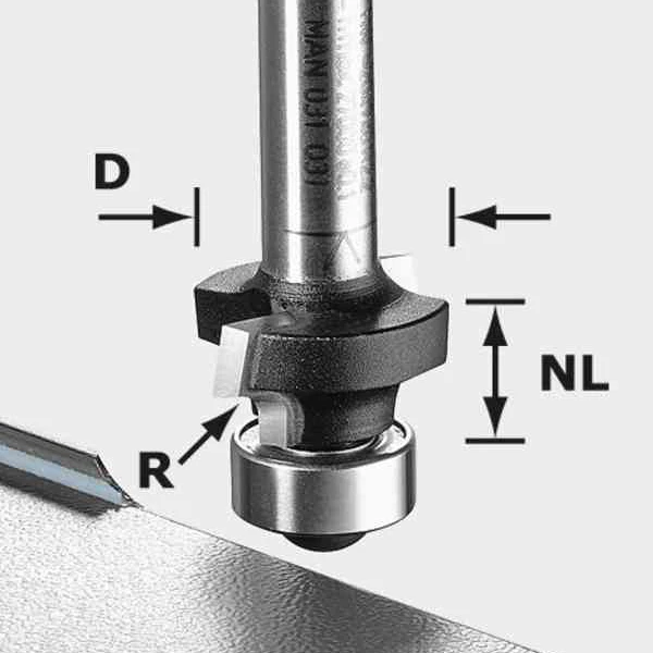 Fraise Moulurer Festool S8 HW R2 D20-KL OFK Queue Ø 8 Mm Rayon 2 Mm 2 Fraise Moulurer Festool S8 HW R2 D20-KL OFK Queue Ø 8 Mm Rayon 2 Mm – Image 2
