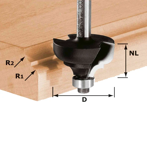 Fraise Multi-profils Festool HW S8 D36,7/R6/R6 Queue Ø 8 Mm 2 Fraise Multi-profils Festool HW S8 D36,7/R6/R6 Queue Ø 8 Mm – Image 2