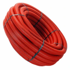 Gaine TPC Rouge Avec Tire-fil - Diamètre 40 Mm - Longueur 25 M
