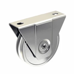 Galet Sur Monture Extérieure Mantion Gorge V - 200 Kg - D80 Mm - Acier - Lot De 2