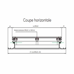 Grille Ventilation Murale Extérieure -300x193mm-Aluminium Anodisé