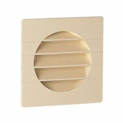 Grille De Ventilation Spécial Façade Pour Tube PVC - Diamètre 100 Mm - Avec Moustiquaire - Sable