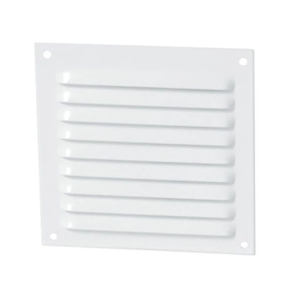 Grille De Ventilation Nicoll à Persiennes Avec Moustiquaire - Extérieur - 200 X 200 Mm - Aluminium Blanc 1 Grille De Ventilation Nicoll à Persiennes Avec Moustiquaire - Extérieur - 200 X 200 Mm - Aluminium Blanc