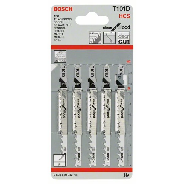 Bosch Jeu De 5 Lames De Scie Sauteuse Pour Bois T 101 D 2608630032 1 Bosch Jeu De 5 Lames De Scie Sauteuse Pour Bois T 101 D 2608630032