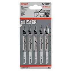 Bosch Jeu De 5 Lames De Scie Sauteuse Bois Dur T 101 BRF : 2608634235