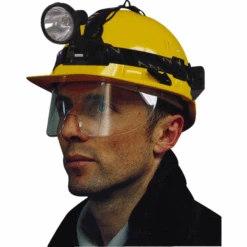 Casque De Chantier Visiocéanic 2 En PE HD Anti-UV Avec Lunette Escamotable Anti-choc - Taliaplast 564515