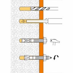 Goujon D'ancrage FIX Z Inox A4 Pour Béton Fissuré Et Non Fissuré M10 X 130/70 Mm - Boîte De 25 -Meilleur Outillage Magasin imageproduct353342