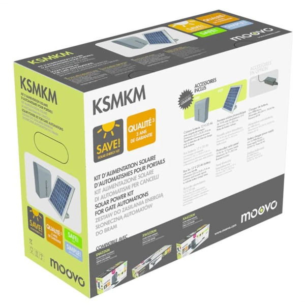 Nice Panneau Solaire Pour Moteur De Portail Moovo Avec Caisson Batterie 12 V 3 Nice Panneau Solaire Pour Moteur De Portail Moovo Avec Caisson Batterie 12 V – Image 3