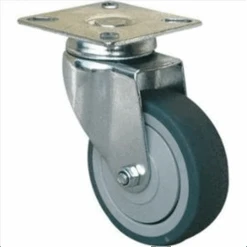 Roulette Polypropylène Gris TPE Ø125mm 100kg : PRODIF-SOMEC 022557