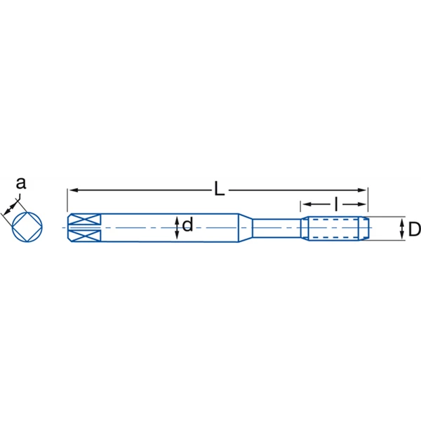 Taraud Machine Gun HSSE Coupe Droite 3x50 Mm Izar 62774 2 Taraud Machine Gun HSSE Coupe Droite 3x50 Mm Izar 62774 – Image 2