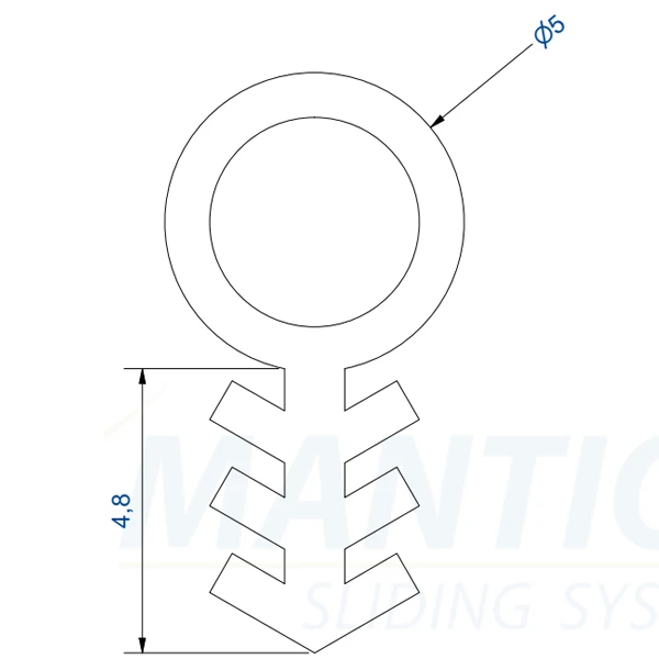 Joint Tubulaire Mantion 66JC5 Système SAF-Fold - Longueur 2,5 M 2 Joint Tubulaire Mantion 66JC5 Système SAF-Fold - Longueur 2,5 M – Image 2