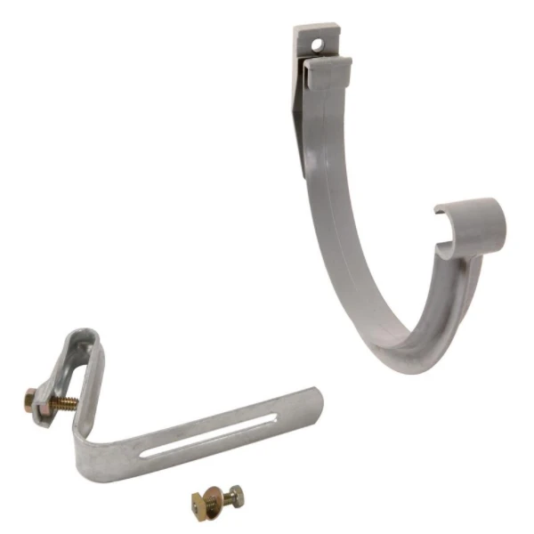 Kit De Crochet De Gouttière Demi-ronde Nicoll Avec étrier - Longueur 25 Mm - À Visser - Tachtan - Gris 1 Kit De Crochet De Gouttière Demi-ronde Nicoll Avec étrier - Longueur 25 Mm - À Visser - Tachtan - Gris