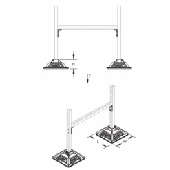 Support En H Sans Rail Erico Pour Climatiseur Ou Chauffage -Meilleur Outillage Magasin kit pour b c3 a2ti en h erico charge statique 6 670 n hauteur 117 mm poly c3 a9thyl c3 a8ne 3