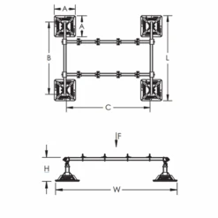 Support De Climatiseur Ou Chauffage Erico à 4 Pieds