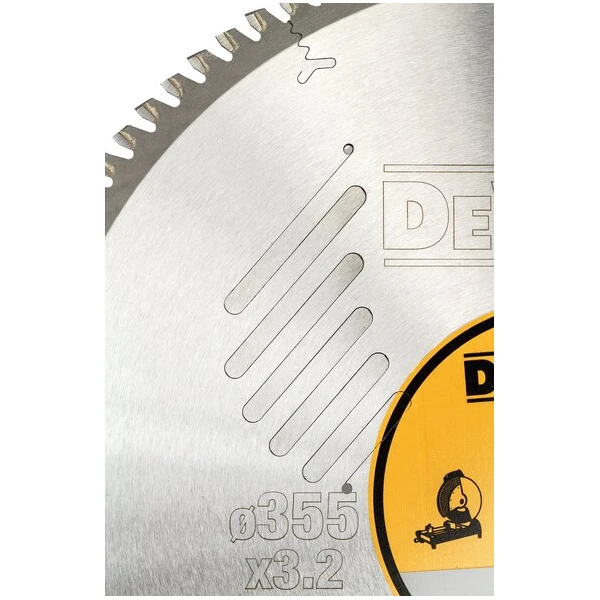 Lame De Scie Circulaire Stationnaire 355x25.4mm 100 Dents TCG/aluminium - Dewalt 6 Lame De Scie Circulaire Stationnaire 355x25.4mm 100 Dents TCG/aluminium - Dewalt – Image 6
