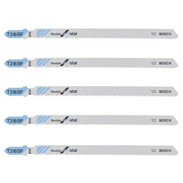 Lame Scie Sauteuse Bosch T 318 BF Flexible For Metal Jeu De 5 Lames 2 Lame Scie Sauteuse Bosch T 318 BF Flexible For Metal Jeu De 5 Lames – Image 2