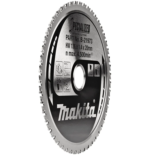 Lame Scie Circulaire Métal Specialized Makita 136 X 20 Mm 50 Dents 2 Lame Scie Circulaire Métal Specialized Makita 136 X 20 Mm 50 Dents – Image 2