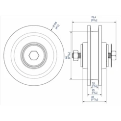 Galet Fonte Sur Cage à Rouleaux Diamètre 108 Mm Capacité 200 Kg -Meilleur Outillage Magasin mantion 1004