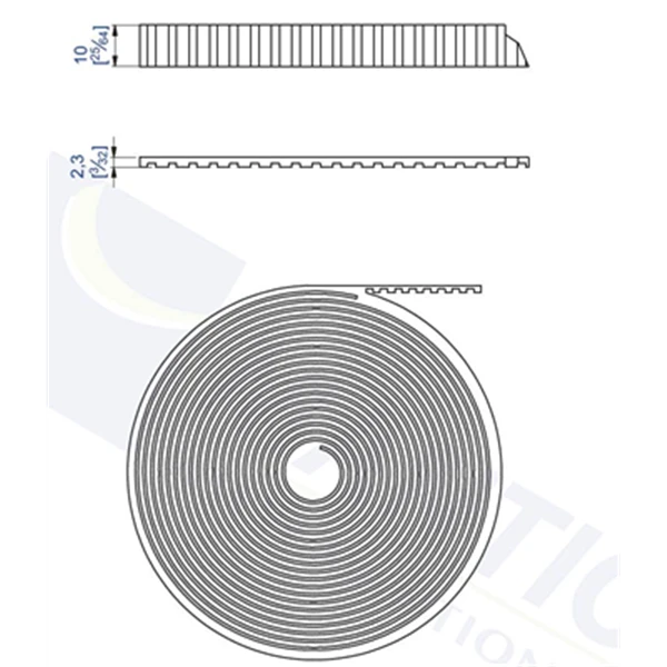 Courroie Crantée 10 Tonnes Longueur 50 Mètres : Mantion 10172 2 Courroie Crantée 10 Tonnes Longueur 50 Mètres : Mantion 10172 – Image 2
