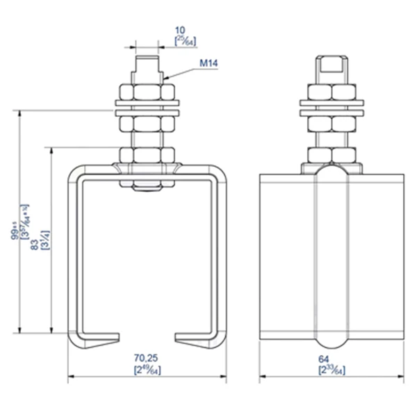 Support à Tige Filetée 6526 Pour Rail 6255 : Mantion 6256 1 Support à Tige Filetée 6526 Pour Rail 6255 : Mantion 6256