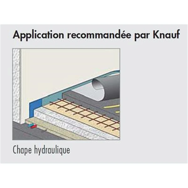 Panneau Isolant Thermique Sous Chape Hydraulique - Knauf Therm Chape TH38 - 2,50 M X 1,20 M - ép.20 MM - R.0,50 M².K/W 2 Panneau Isolant Thermique Sous Chape Hydraulique - Knauf Therm Chape TH38 - 2,50 M X 1,20 M - ép.20 MM - R.0,50 M².K/W – Image 2