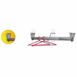 Mottez Barre Penderie Réglable 45-75 Cm - Blanc -Meilleur Outillage Magasin montage penderie mottez 1