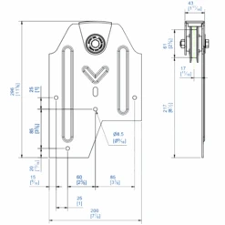 Monture Sur Plat Mantion 0250A Sur Fer Plat De 50 X 10 Mm - 250 Kg Max - Lot De 2 -Meilleur Outillage Magasin monture0250a