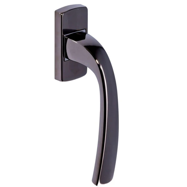 Poignée De Fenêtre à Béquille Vachette Muze Diamant Noir Bloc Platine 1 Poignée De Fenêtre à Béquille Vachette Muze Diamant Noir Bloc Platine