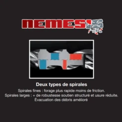 Foret Béton Armé SDS-Plus 4 Taillants TCT Nemesis II Makita 12 X 310 Mm -Meilleur Outillage Magasin nemesis ii spirale 1