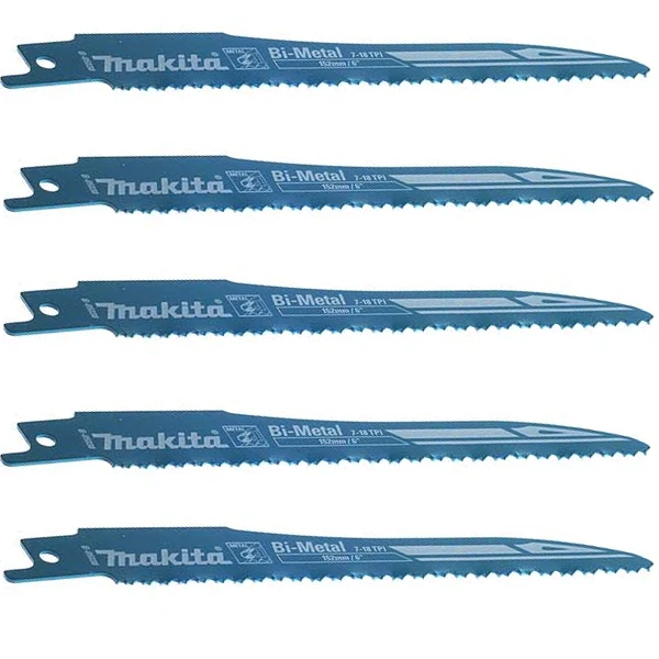 Lame De Scie Recipro S-Express Bi-Métal 7-18 Dents Lot De 5 Pièces : Makita B-05038 1 Lame De Scie Recipro S-Express Bi-Métal 7-18 Dents Lot De 5 Pièces : Makita B-05038