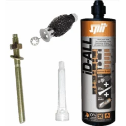 Kit M8 ID ALL 8 Chevilles + 1 Cartouche 280 Ml + 2 Buses + 8 Tiges Filetées M8