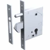 Serrure à Encastrer à Crochet Pour Portail Coulissant - Livrée Avec Gâche Sans Cylindre - Axe De 60 Mm - Carré De 8 Mm