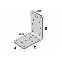 Équerre Structurelle 65 X 88 X 88 X 2.5 Mm Simpson-Strong-Tie AB90R -Meilleur Outillage Magasin p208557 pic1