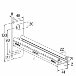 Console FCA Fischer - Pour Installation De Tuyauteries - 41 X 21 X 450 Mm 537209 -Meilleur Outillage Magasin p249257 pic3 1
