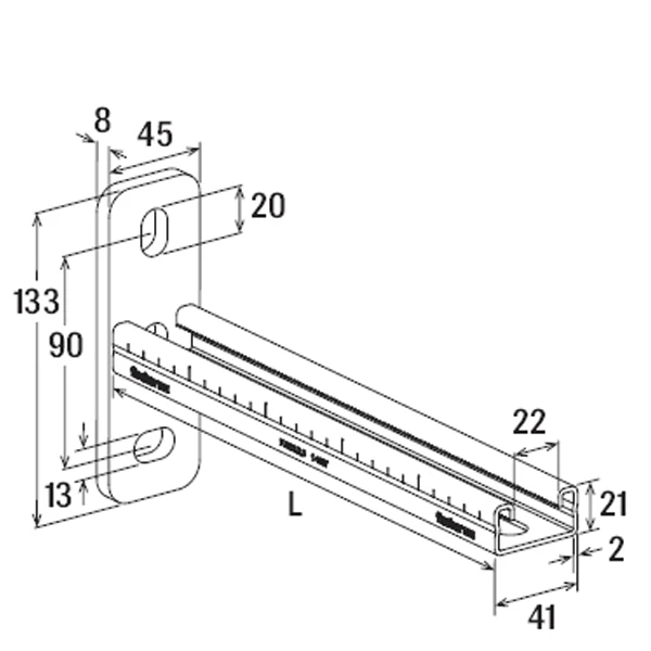 Console FCA Fischer - Pour Installation De Tuyauteries - 41 X 21 X 300 Mm 4 Console FCA Fischer - Pour Installation De Tuyauteries - 41 X 21 X 300 Mm – Image 4