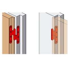 Paumelle Coudée 90° Bouts Ronds Droit Acier Zingué Blanc 140x60x70 Mm