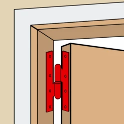 Paumelle Picarde Clémenson Droit Acier Brut Bague Laiton - 190 X 80 Mm